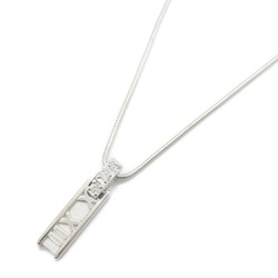 Tiffany & Co. Atlas 3PD Necklace, K18WG (White Gold), Diamond, Women's, Clear