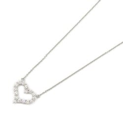 Tiffany & Co. Sentimental Heart Necklace, Pt950 Platinum, Diamond, Women's, Clear