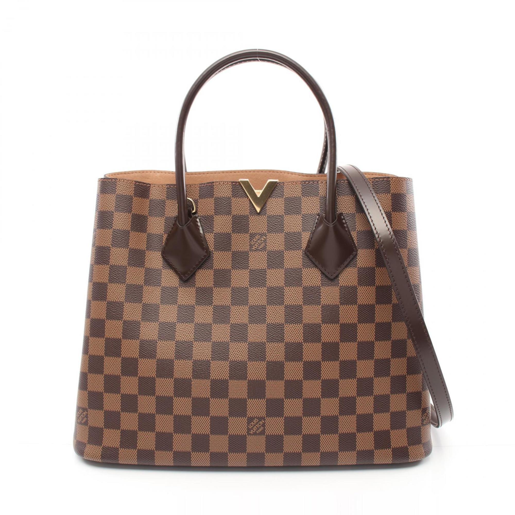 Louis Vuitton Kensington Damier Ebene Handbag Bag Coated Canvas Leather Women's Brown N41435