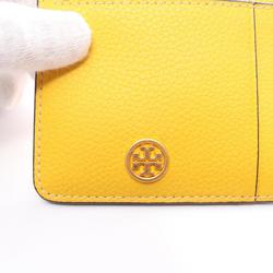 Tory Burch WALKER Wallet/Coin Case, Leather, Women's, Yellow