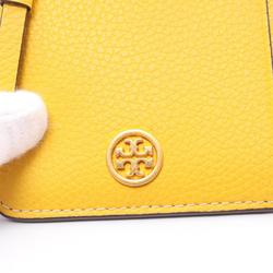 Tory Burch WALKER Wallet/Coin Case, Leather, Women's, Yellow