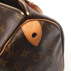 Louis Vuitton Speedy 30 Handbag Bag Coated Canvas Leather Monogram Women's Brown M41526