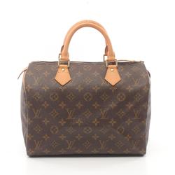 Louis Vuitton Speedy 30 Handbag Bag Coated Canvas Leather Monogram Women's Brown M41526