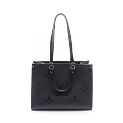 LOUIS VUITTON On the Go MM Tote Bag Leather Monogram Empreinte Women's Black M45595