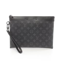 Louis Vuitton LOUIS VUITTON Pochette To Go Second Bag Clutch Coated Canvas Leather Monogram Eclipse Men's Black M81569