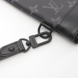 Louis Vuitton LOUIS VUITTON Pochette To Go Second Bag Clutch Coated Canvas Leather Monogram Eclipse Men's Black M81569