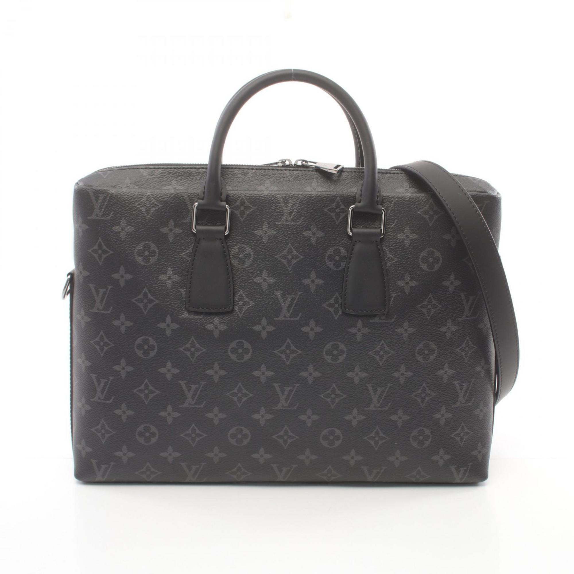 Louis Vuitton Apollo Bag, Coated Canvas, Leather, Monogram Eclipse, Men's, Black, M43152