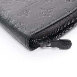 Louis Vuitton LOUIS VUITTON Zippy Wallet Vertical Monogram Shadow Round Long Leather Men's Black M62902