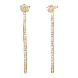 Tiffany & Co. T Diamond Earrings, K18PG (pink gold), diamond, ladies, clear