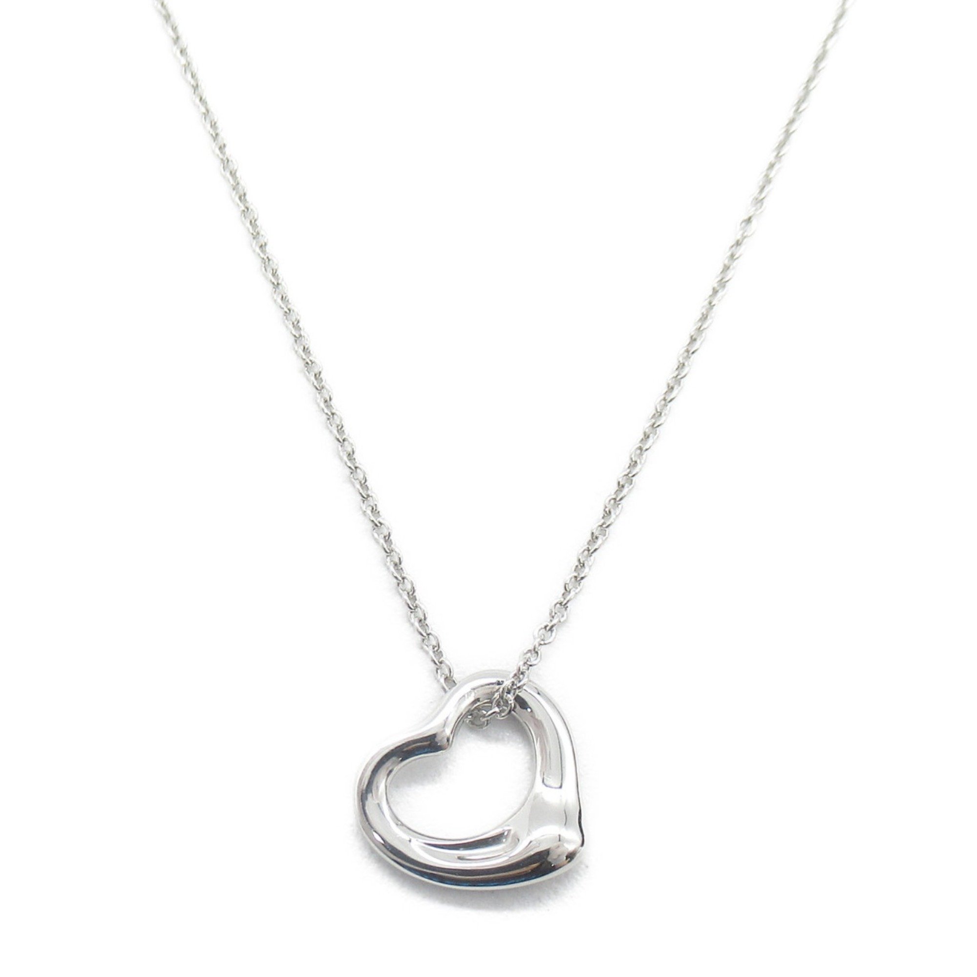 Tiffany & Co. Heart Necklace, Pt950 Platinum, Women's, Silver