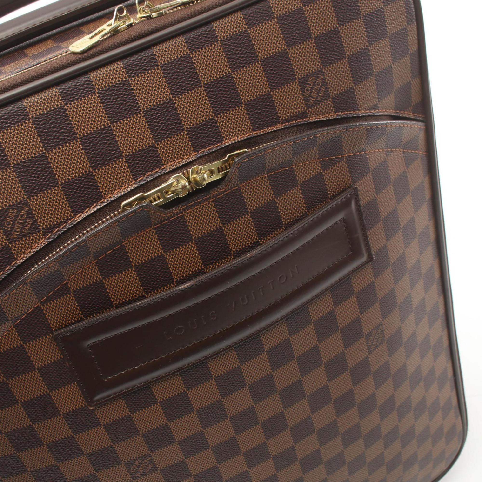 Louis Vuitton Pegasus 45 Carry Bag, Coated Canvas, Leather, Damier, Men's, Women's, Brown, N23293