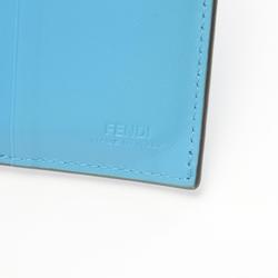 FENDI FF VERTIGO Vertigo Bi-fold Wallet Leather Women's Blue White 8M0387