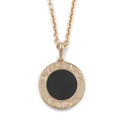 BVLGARI Diamond Onyx Necklace K18PG (Pink Gold) Ladies Clear Black