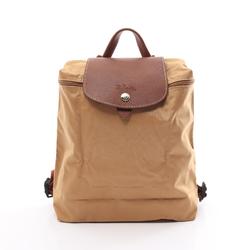 Longchamp Le Pliage Original M Rucksack Backpack Bag Nylon Leather Women's Khaki Brown L1699089P86