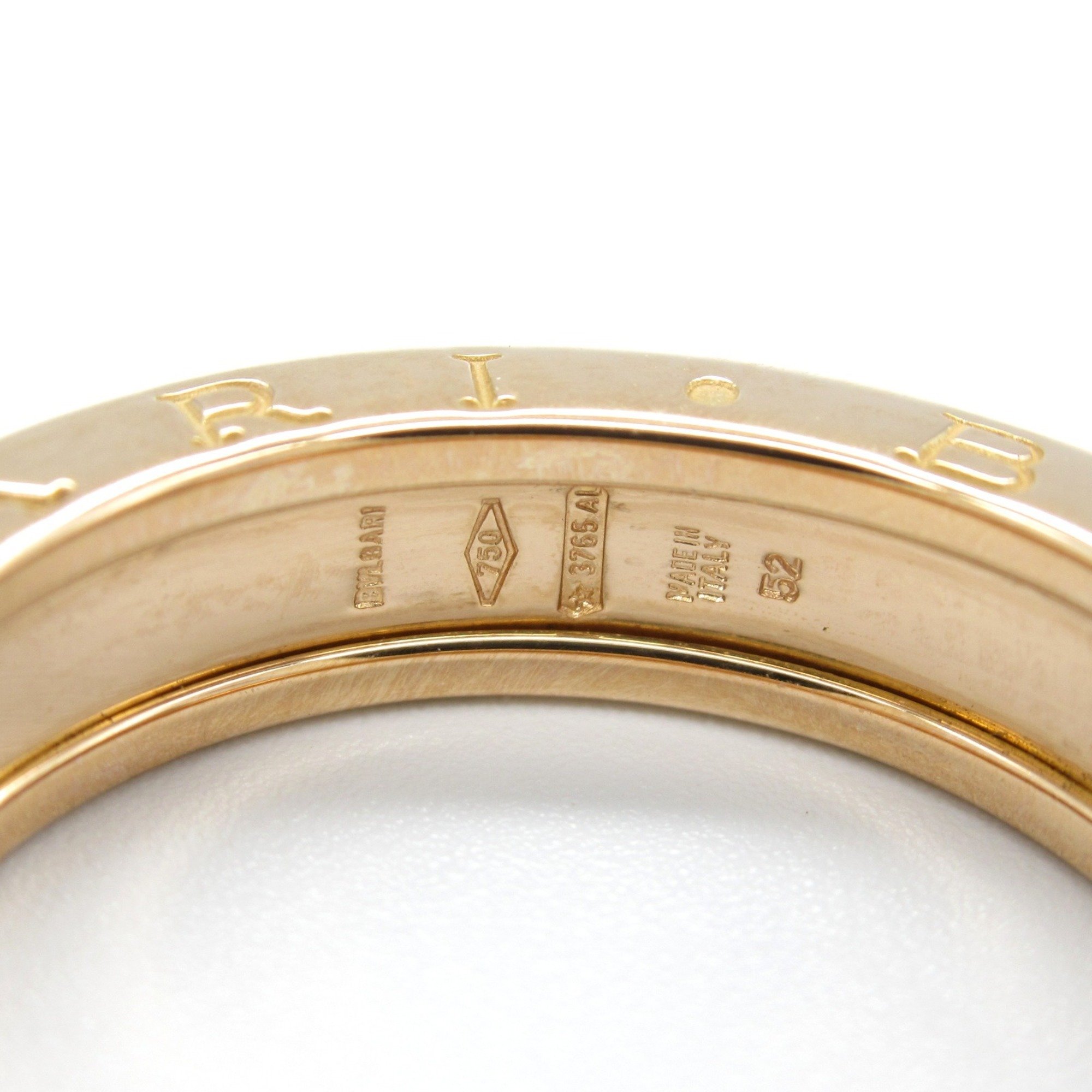 BVLGARI B-zero1 Ring XS Size K18PG (Pink Gold) Men's Women's Gold 336003