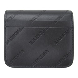 BALENCIAGA Bi-fold Wallet Leather Men's Women's Black 5942162AAXQ1000