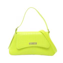 BALENCIAGA Shoulder Bag Leather Women's Green 695648