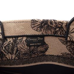 Christian Dior Dior BO TOTE Book Tote Medium Embroidery Bag Canvas Women's Beige Black