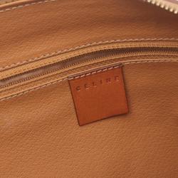 CELINE Macadam handbag, coated canvas, leather, women's, brown