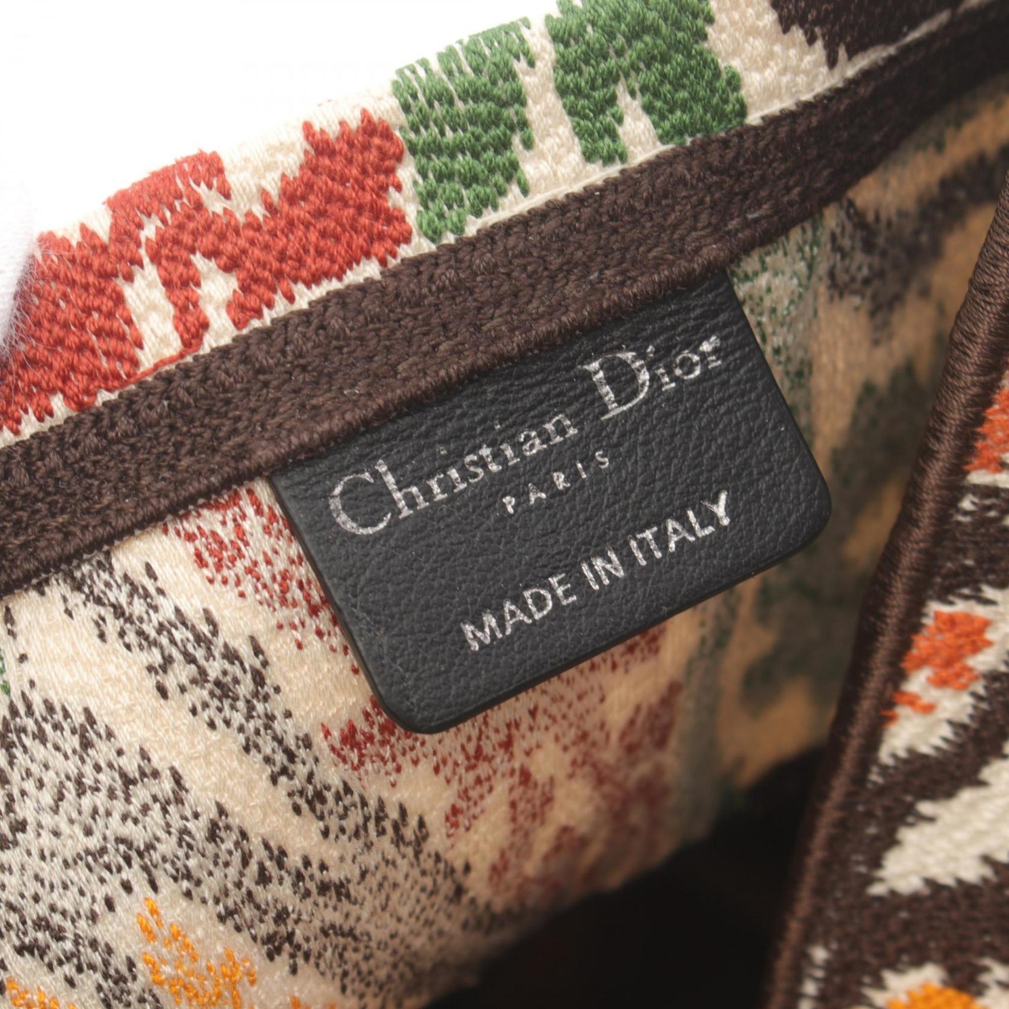 Christian Dior Dior Shoulder Bag Canvas Women's White Multicolor