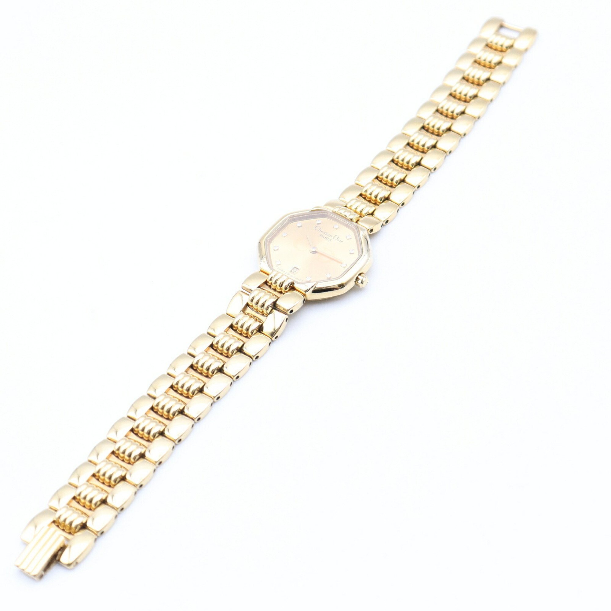 Dior Octagon Watch GP (Gold Plated) Women's Gold 48.153