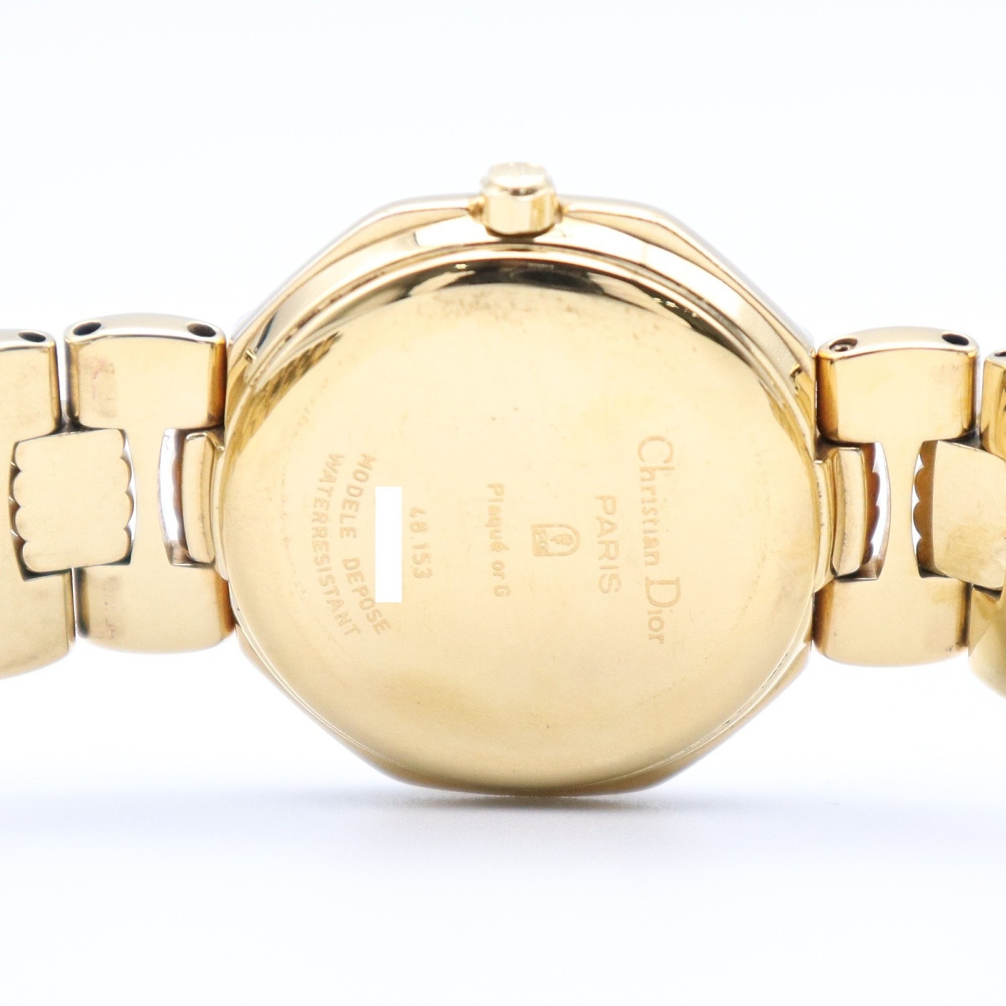 Dior Octagon Watch GP (Gold Plated) Women's Gold 48.153