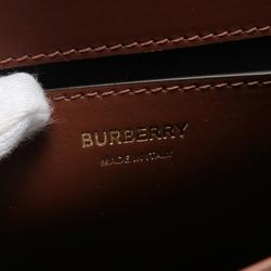 Burberry Check Shoulder Bag, Coated Canvas, Leather, Women's, Brown, Black, Multicolor, 8071385