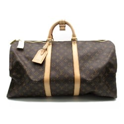 Louis Vuitton LOUIS VUITTON Keepall 55 Boston Bag Coated Canvas Monogram Men's Women's Brown M41424