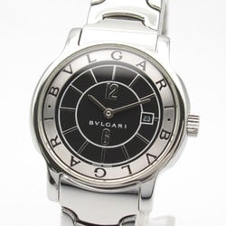 BVLGARI Solotempo Watch Stainless Steel Ladies Black ST29S