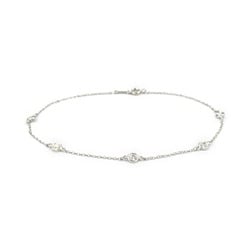 Tiffany & Co. By the Yard 5P Diamond Bracelet, Pt950 Platinum, Diamond, Women's, Clear