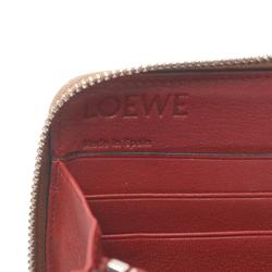 LOEWE ZIP AROUND WALLET Round long wallet Leather Women's Beige Blue 124.12.U03