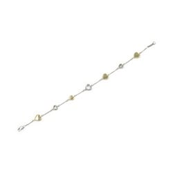 Tiffany & Co. Heart Bracelet, K18 (Yellow Gold), K18WG (White Women's, Gold, Silver