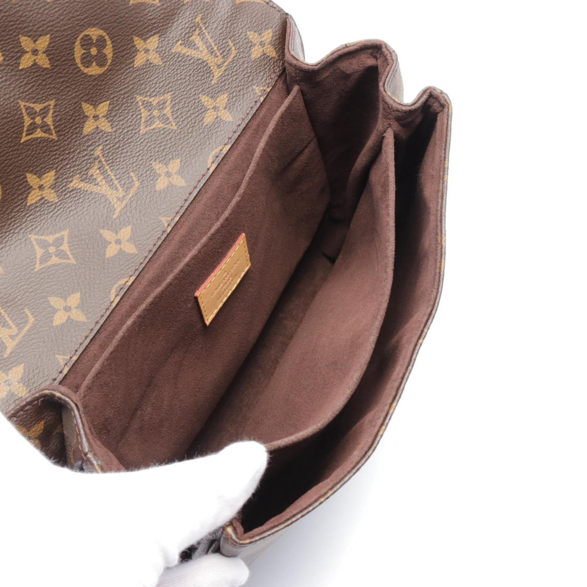 Louis Vuitton Metis MM Pochette Handbag, Coated Canvas, Leather, Monogram, Women's, Brown, M44875