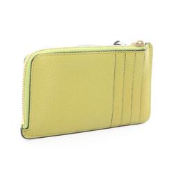 LOEWE Coin Card Holder Wallet/Coin Case Wallet Leather Women's Green Khaki C660Z40X04