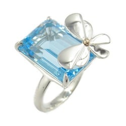 Tiffany & Co. RTT Love Bugs Blue Topaz Butterfly Ring, Silver 925, K18 (Yellow Gold), Topaz, Women's,