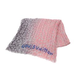 LOUIS VUITTON Etoile Leopard Blurry Stole Clothing Silk Cashmere Women's Pink Grey Multicolor M75401