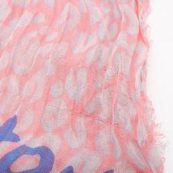 LOUIS VUITTON Etoile Leopard Blurry Stole Clothing Silk Cashmere Women's Pink Grey Multicolor M75401