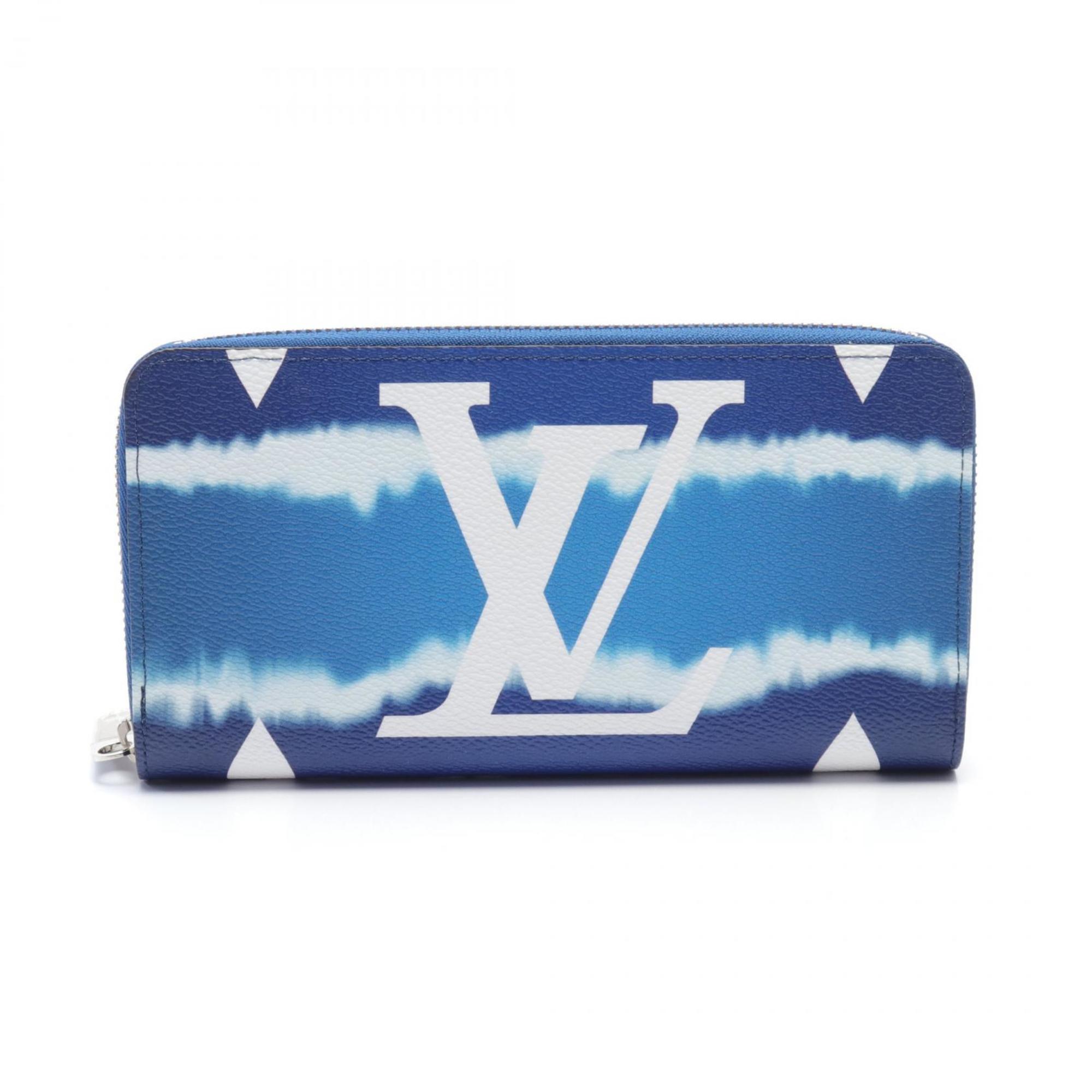 Louis Vuitton LOUIS VUITTON Zippy Wallet LV Escar Round Long Coated Canvas Monogram Giant Women's Navy Multicolor M68841