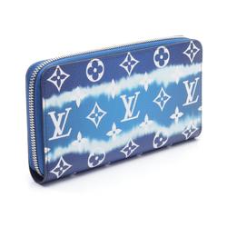 Louis Vuitton LOUIS VUITTON Zippy Wallet LV Escar Round Long Coated Canvas Monogram Giant Women's Navy Multicolor M68841