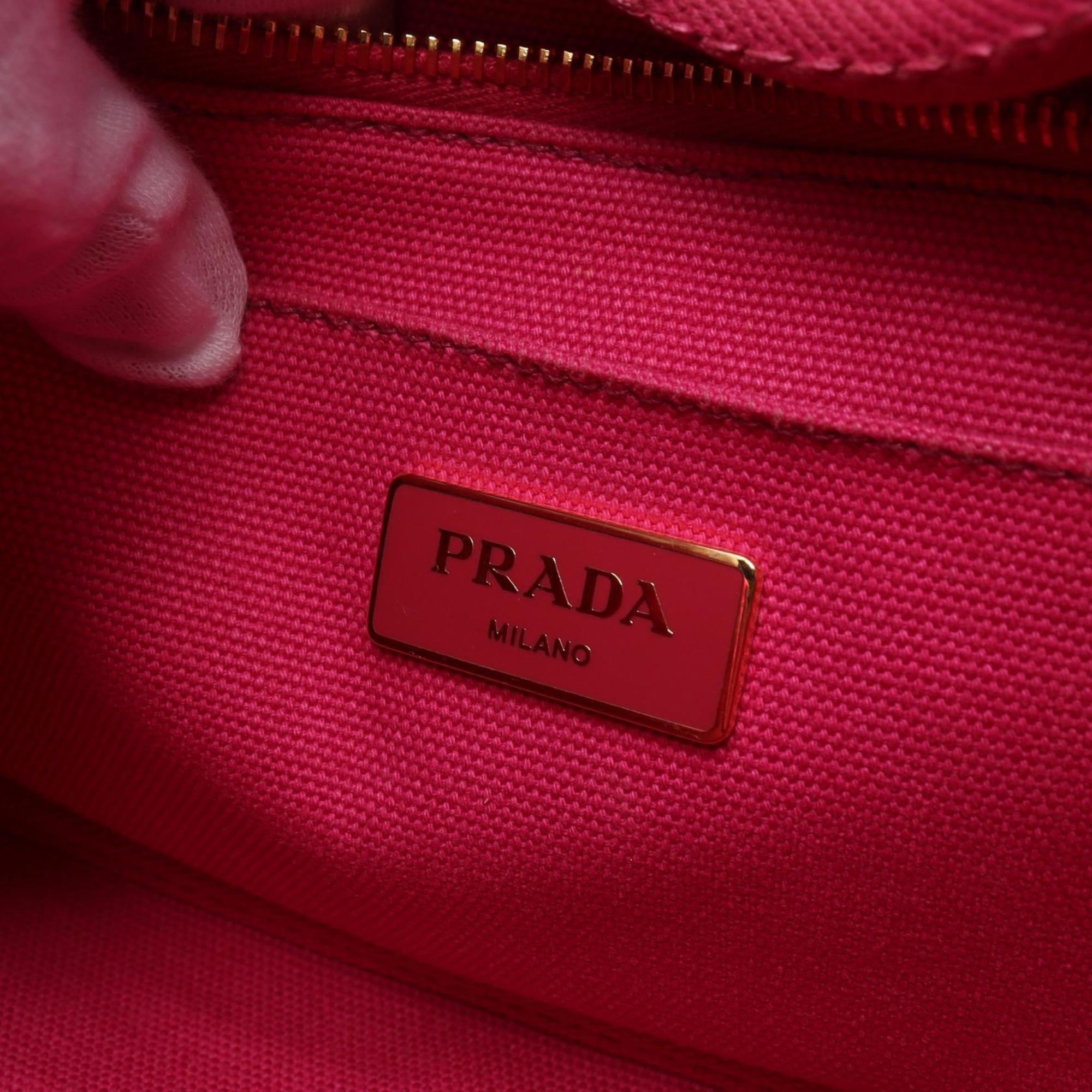 PRADA CANAPA Tote Bag Canvas Women's Pink B2439G