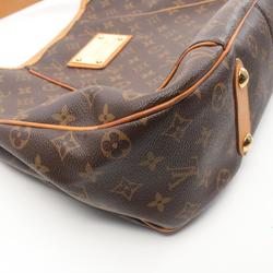 Louis Vuitton Galliera PM Shoulder Bag, Coated Canvas, Leather, Monogram, Women's, Brown, M56382