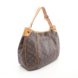 Louis Vuitton Galliera PM Shoulder Bag, Coated Canvas, Leather, Monogram, Women's, Brown, M56382