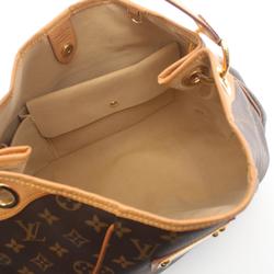 Louis Vuitton Galliera PM Shoulder Bag, Coated Canvas, Leather, Monogram, Women's, Brown, M56382