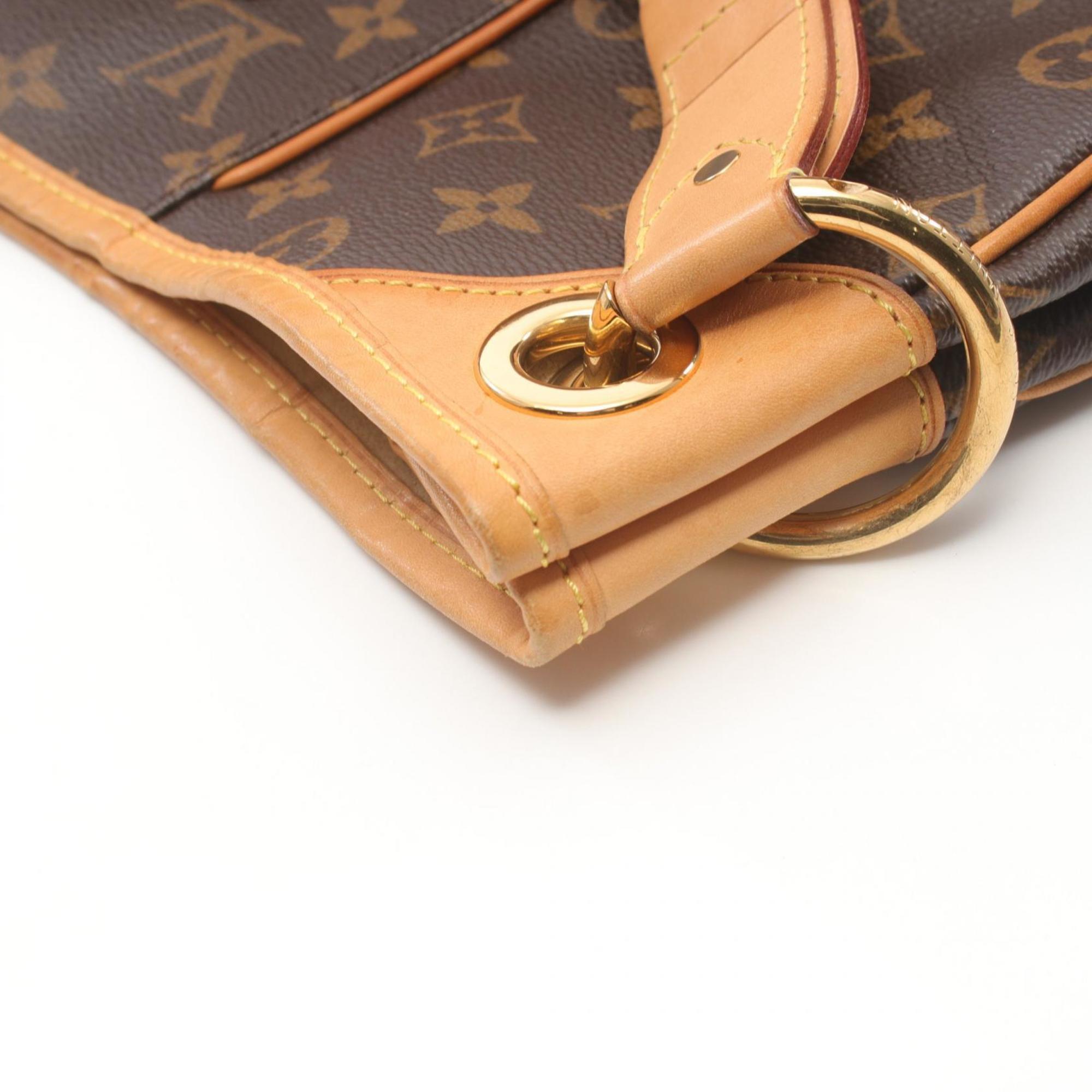 Louis Vuitton Galliera PM Shoulder Bag, Coated Canvas, Leather, Monogram, Women's, Brown, M56382