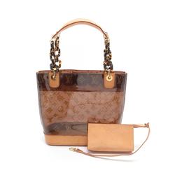 Louis Vuitton LOUIS VUITTON Kaba Ambre PM Monogram Vinyl Tote Bag Leather Women's Brown M92502