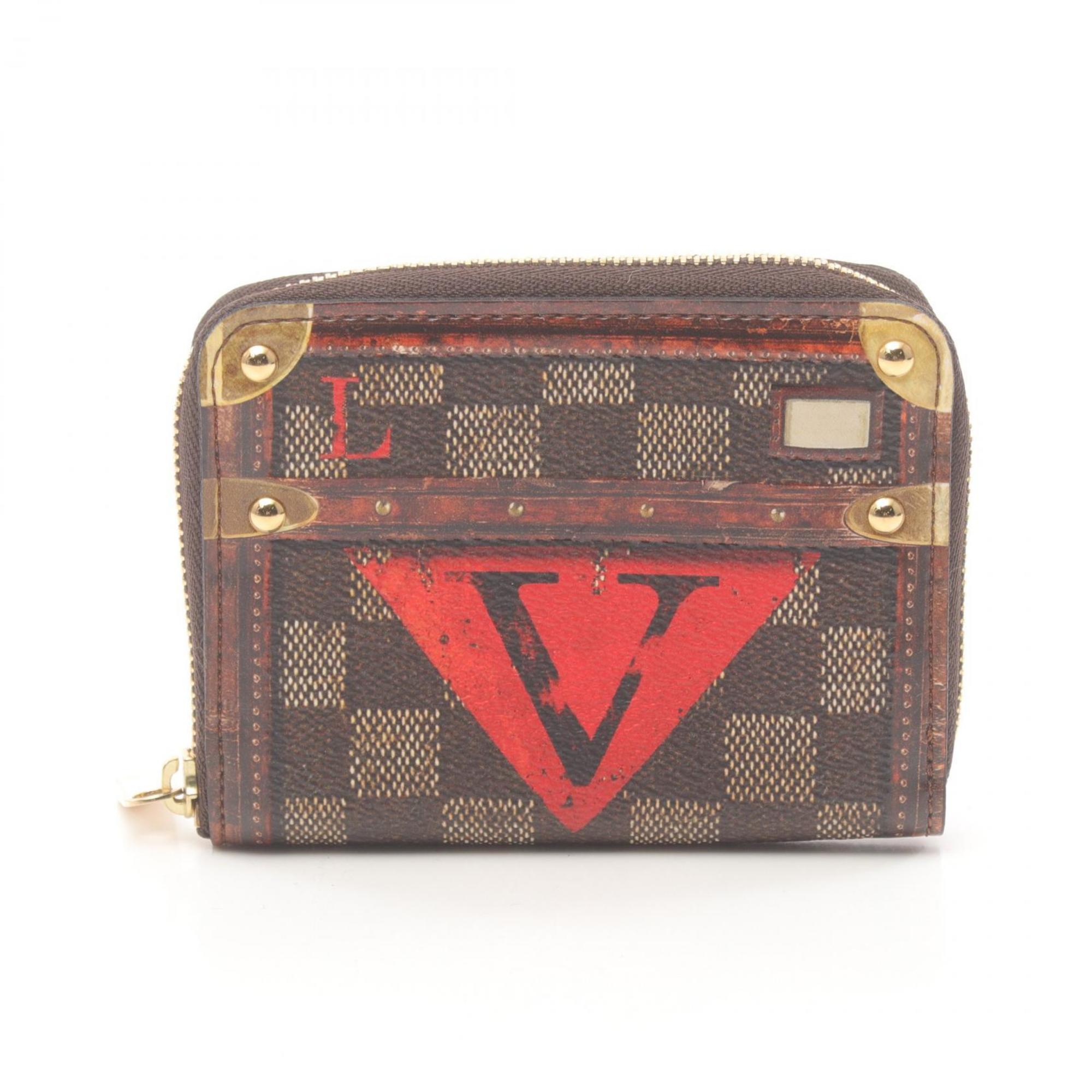 Louis Vuitton LOUIS VUITTON Zippy Coin Purse Damier Trunk Time Wallet/Coin Case Wallet Coated Canvas Leather Women's Brown Multicolor M52745