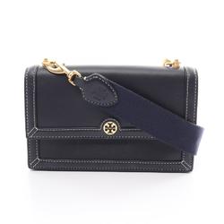 Tory Burch Crossbody Bag Shoulder Leather Women's Navy