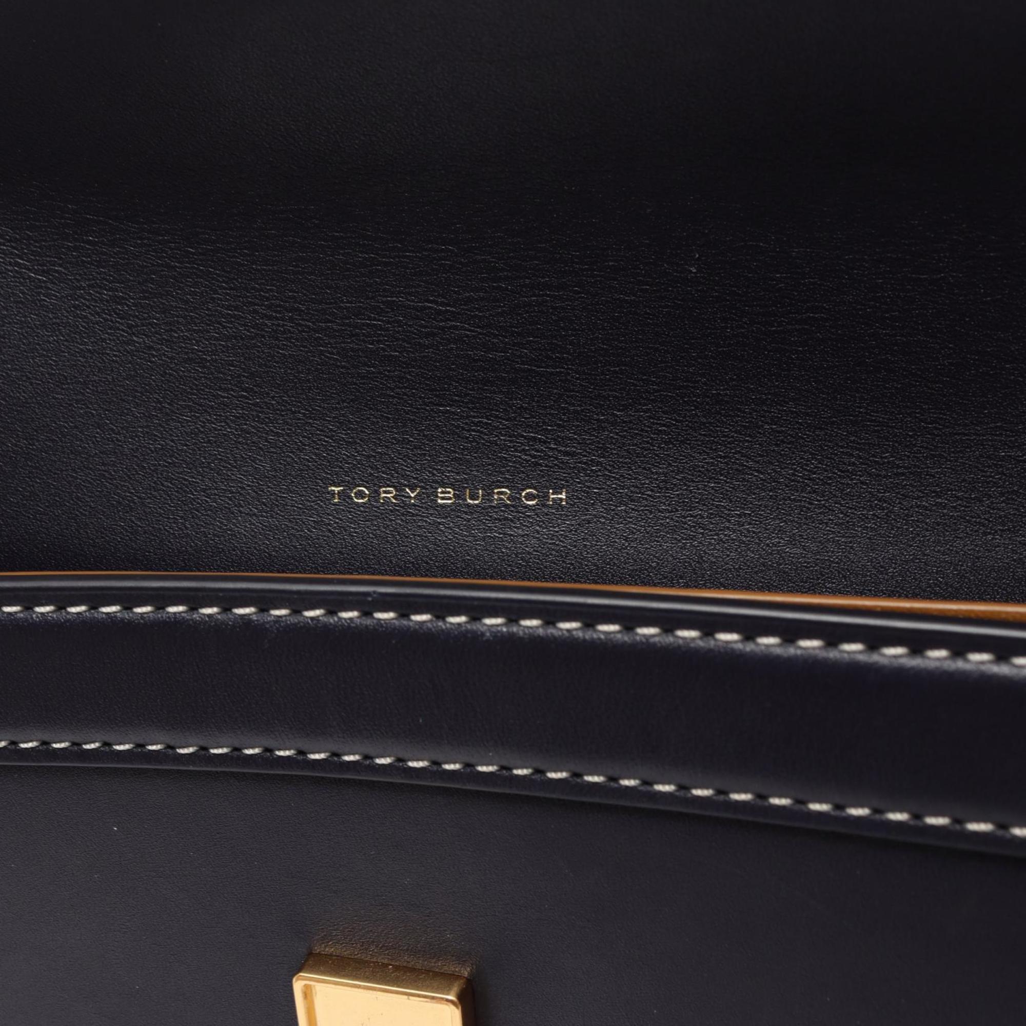 Tory Burch Crossbody Bag Shoulder Leather Women's Navy