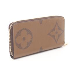 Louis Vuitton LOUIS VUITTON Zippy Wallet Round Long Coated Canvas Leather Monogram Giant Reverse Women's Brown M69353