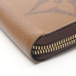 Louis Vuitton LOUIS VUITTON Zippy Wallet Round Long Coated Canvas Leather Monogram Giant Reverse Women's Brown M69353